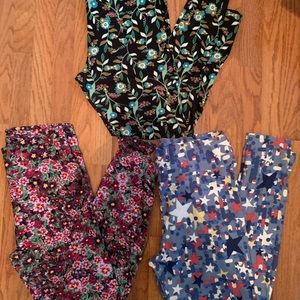 3 pairs of LuLaRoe Tall and Curvy Leggings